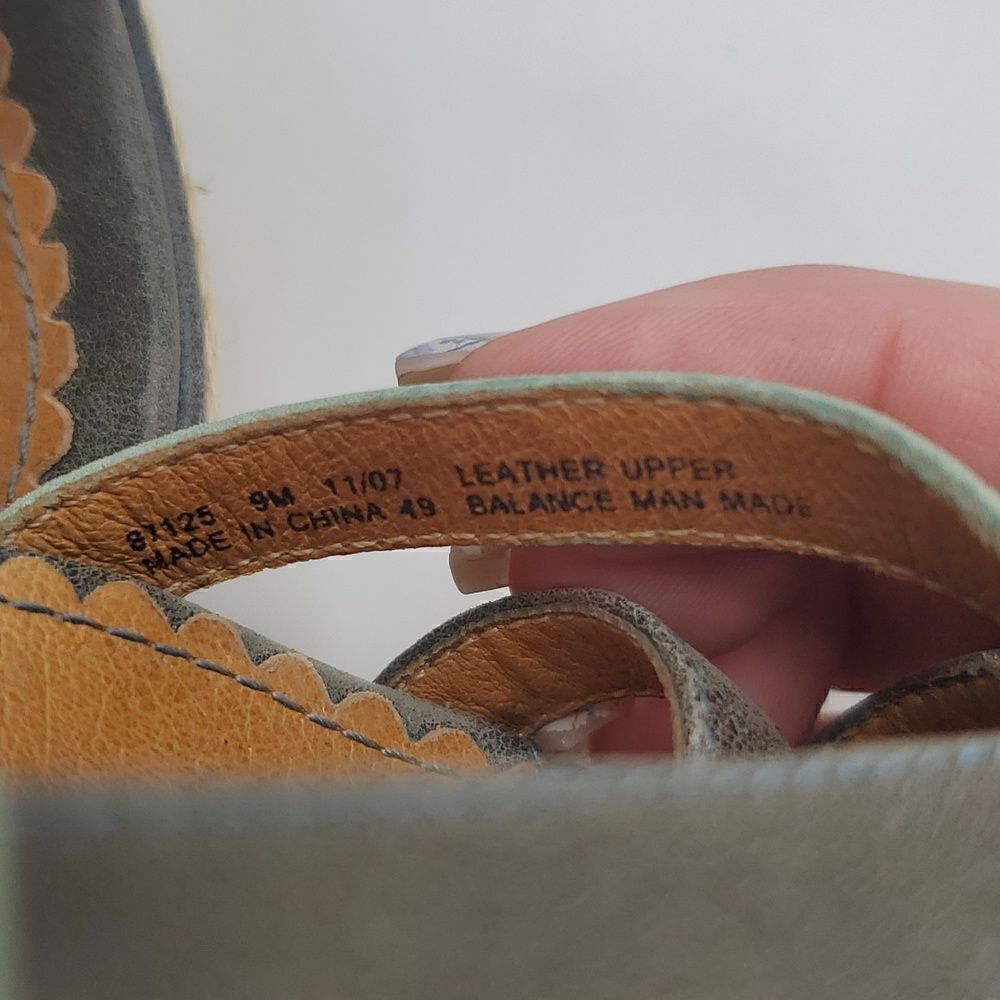 Clarks | Artisan Aquagray Leather Wedge Sandal - Picture 6 of 7